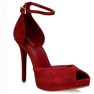 Michael Kors Tiegan Red Heel Sandals